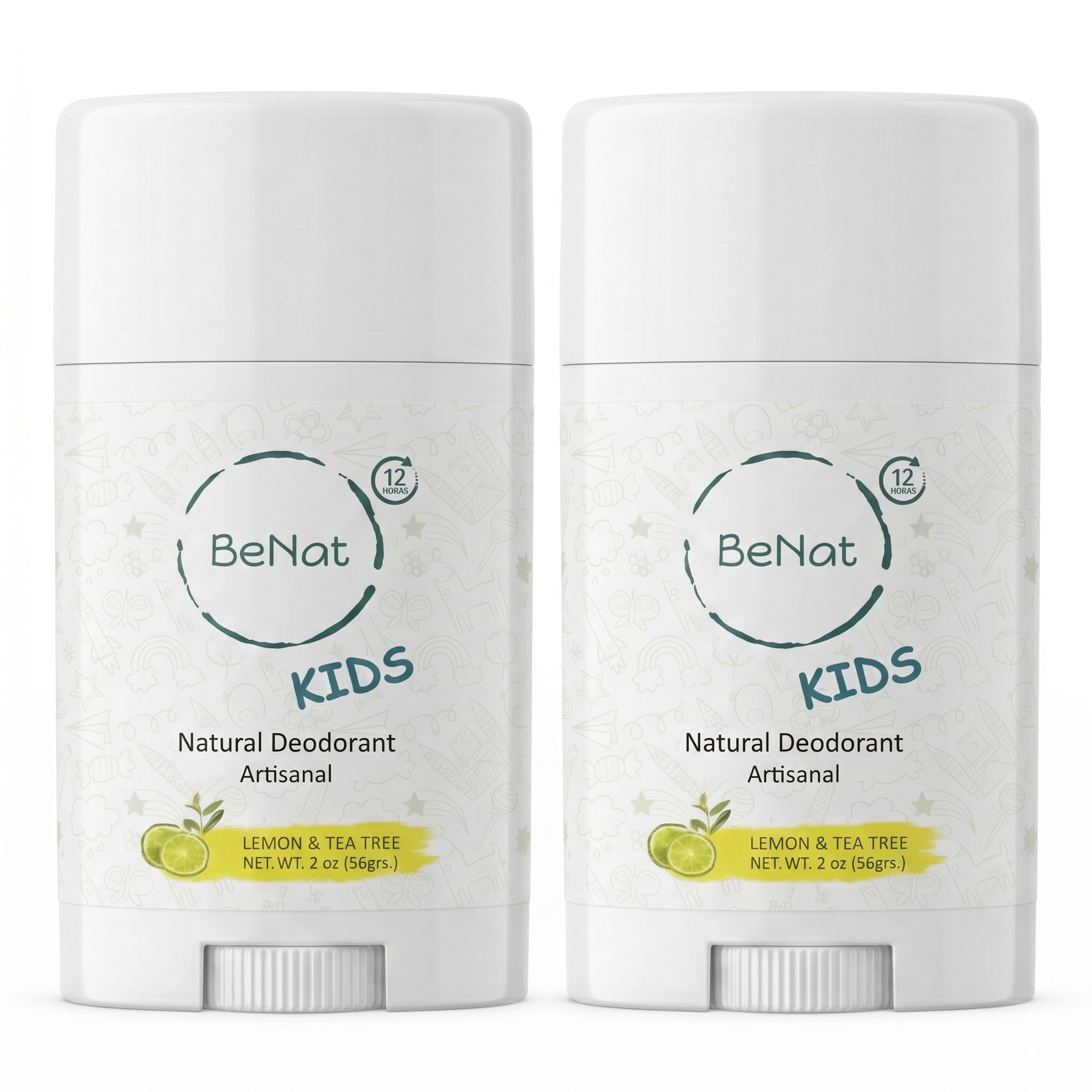 2-Pack all-Natural Deodorants for Kids & Teens